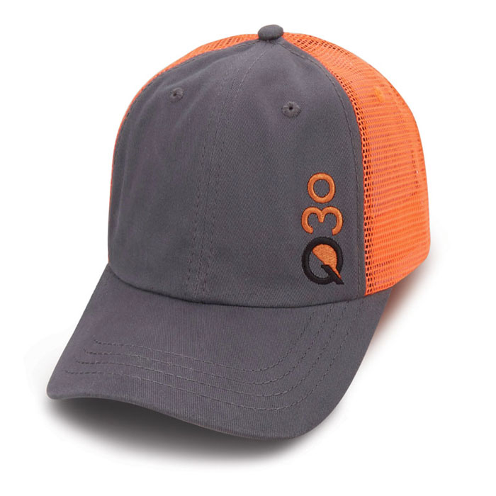 Quick Custom Gray Orange mesh hat